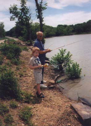 Drew and Grandpa Fishing!