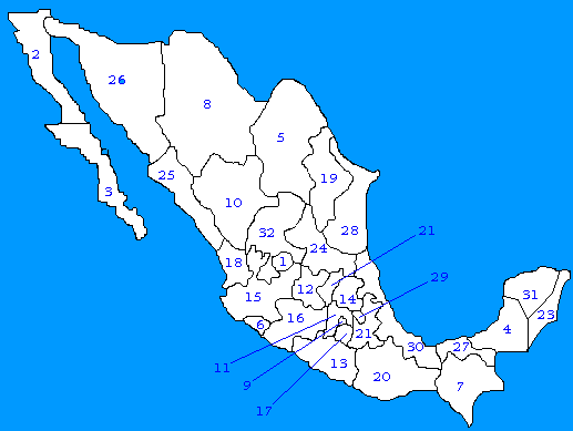 Map of Mexico