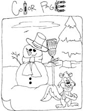 snowman coloring image