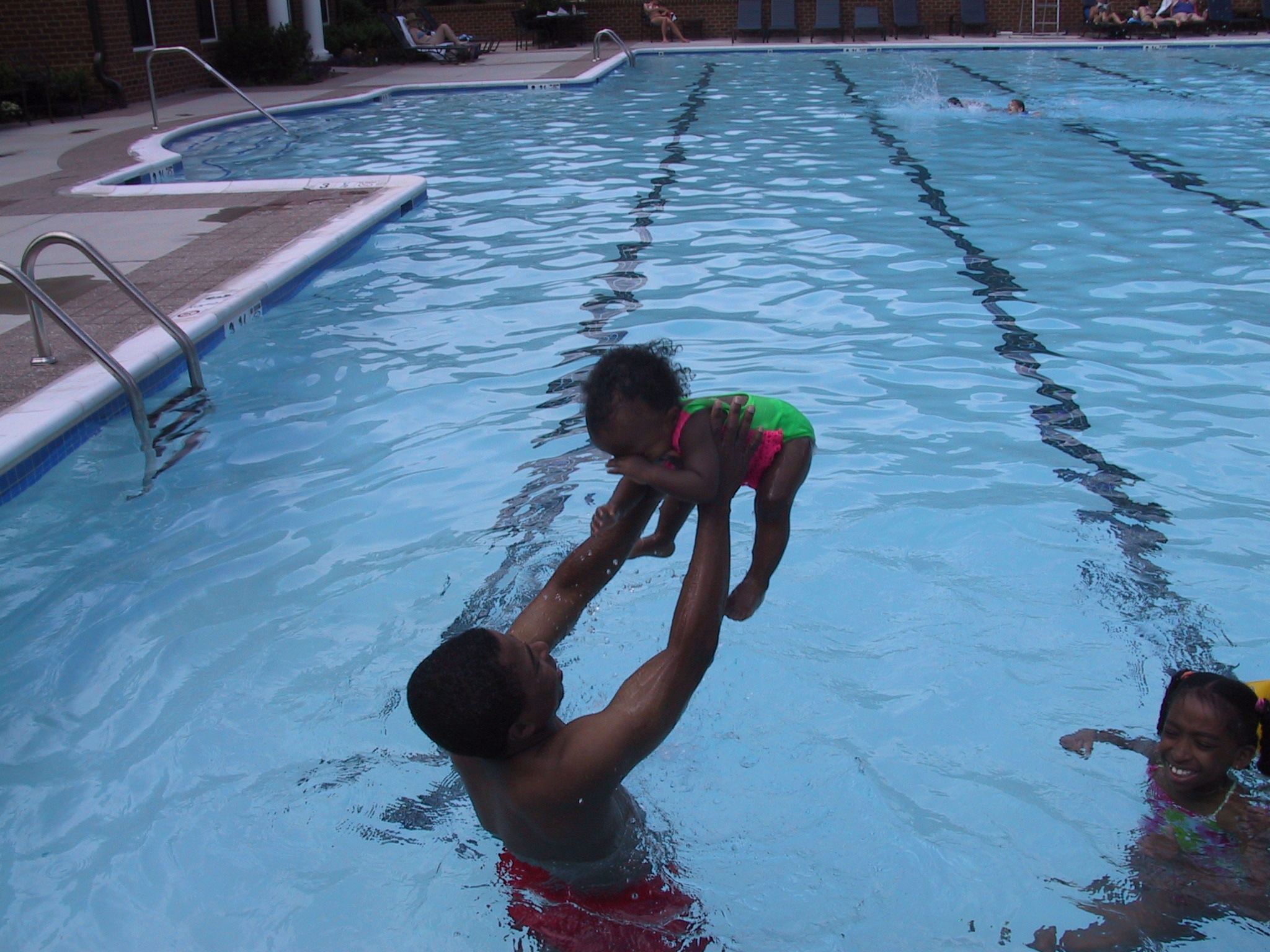 In the pool