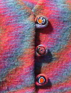 Hand Painted Felt Vest Detail