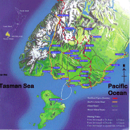 Map Of Southland, New Zealand