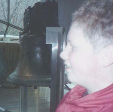 Luke at the Liberty Bell, December, 1999