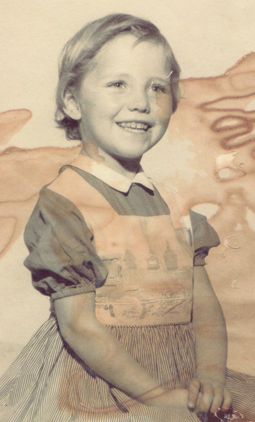 Cathy at 3; check out the blonde hair!