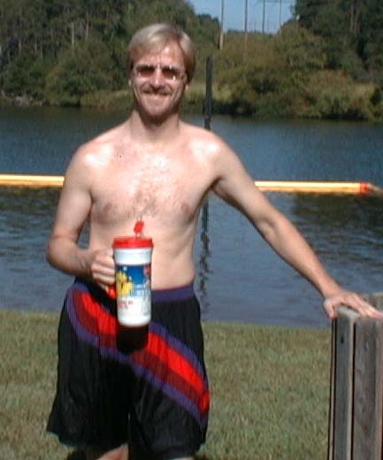 Jeff at Yarberry Recreation Area, Tennessee River, Loudon County, Labor Day, 1999