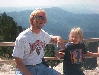 Jeff and Kate resting at Sandia Crest, September, 1998