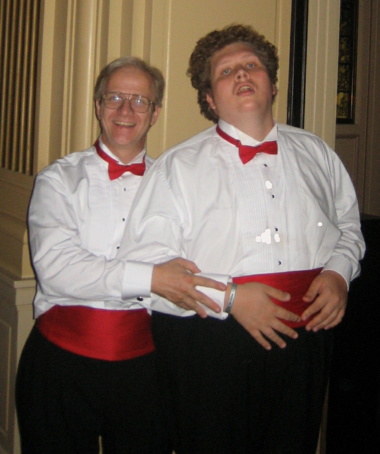 Jeff and Luke at the reception of cousins Kelly and Derek, September 20, 2008