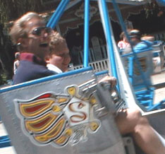 Jeff and Luke at Dollywood, Mother's Day, 1999.  Kate really is on there with us.