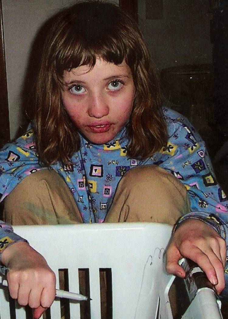 Kate at home, St Valentine's Day, 2002