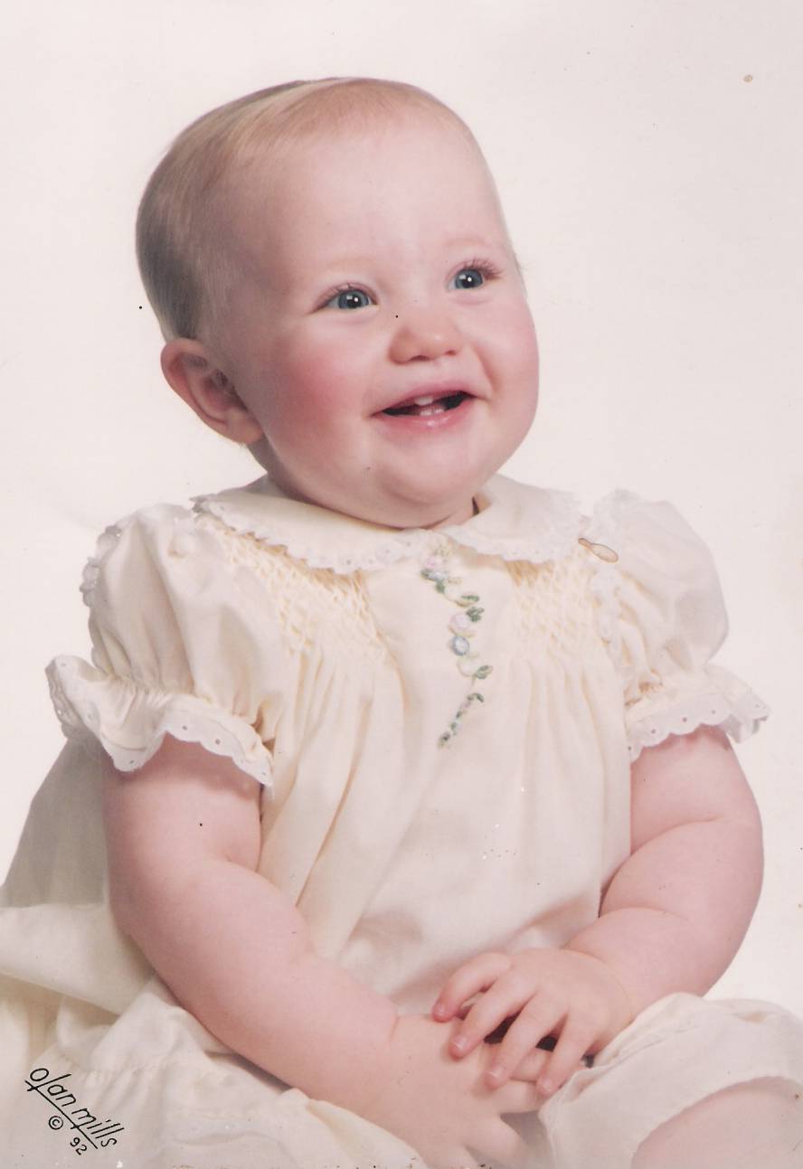 Kate at a sitting in April 1992, 11 months old