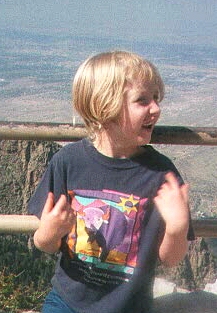 Kate at Sandia Crest, September, 1998