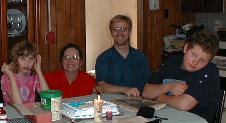 The Autistic Family on Kate's 10th, May 23, 2001; taken by Christie Walker