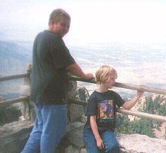 Luke and Kate, Sandia Crest, September, 1998