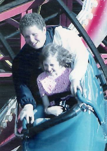 Luke and Kate, Morey's Pier, Wildwood, NJ, July of 2001