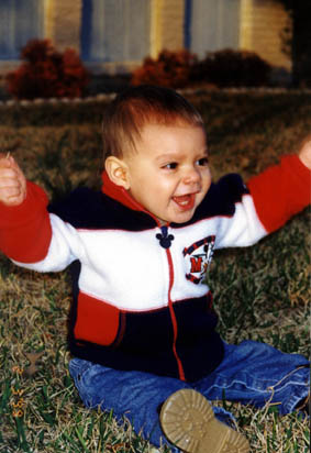 Playng in the grass