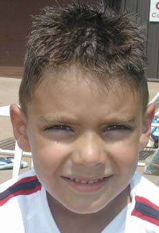 Zachary at the pool - six years old