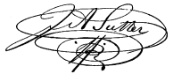 Signature of John A. Sutter