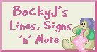 Becky J's lines and signs