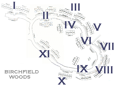 Map of assigned parking spaces