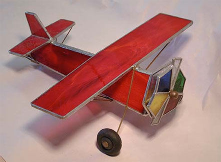 Leaded Glass Airplane Kaleidoscope