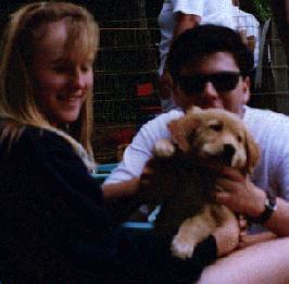 Georgie with Susan and Andy