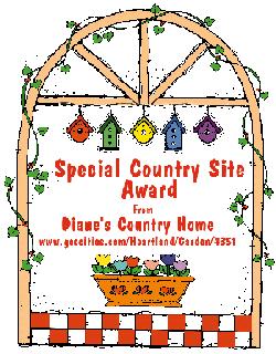 Special Country Site Award from Diane's Country Home