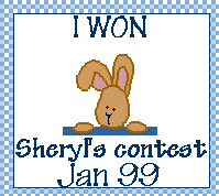 I won Sheryl's Contest, January 1999