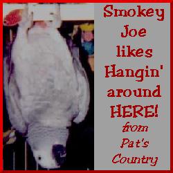 Smokey Joe likes hangin' around HERE award from Pat's Country