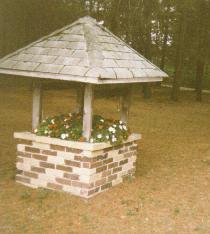 flower filled decorative well