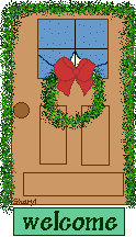 Christmas wreath on a door