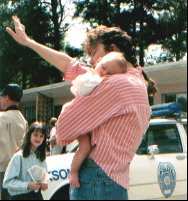 Pro-life protestor praying