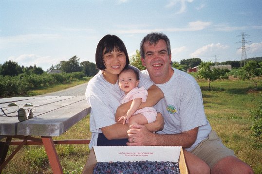 At the Blueberry picking...