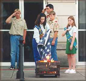 Flag Retirement Ceremony 1998