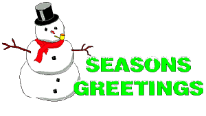 snowman and seasons greeting