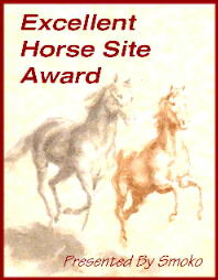 Excellent Horse Site Award...presented by Smoko 8/1/98