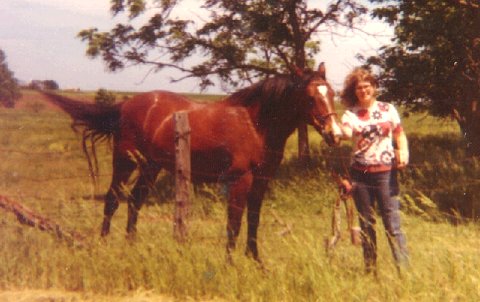 Lanny with her horse, Toby