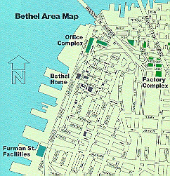 Map to Bethel in Brooklyn, New York