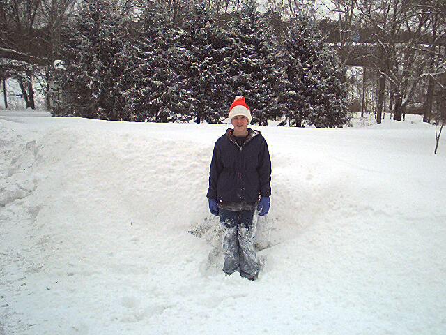 Julie enjoying the snow