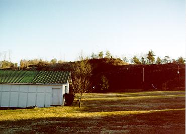 Side view of back yard