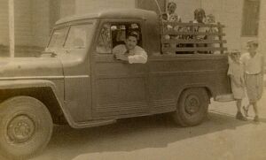 Ricardo in his pickup truck.