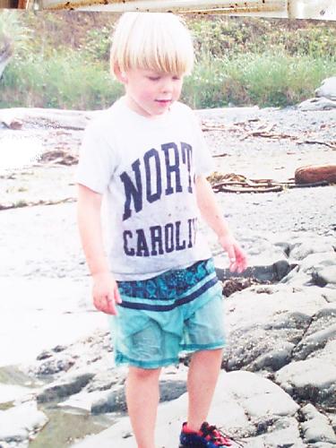 Christmas letter photo of Anders, who is the same age as Jordan - son of Annie and Erika, friends in Seattle