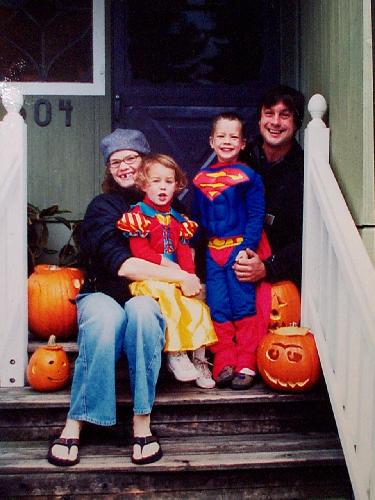 Christmas Halloween photo of Bevin, Paloma, Coleman and Zoltan Farkas, Seattle