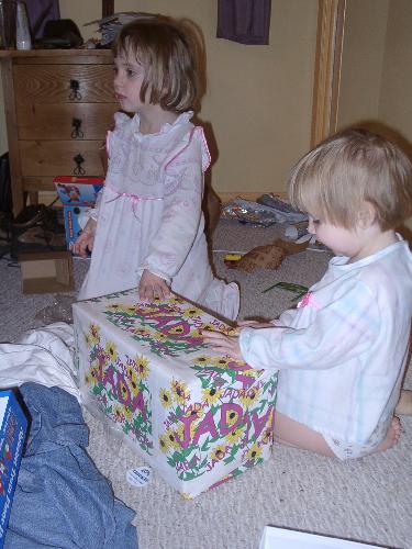 A colorful box from Grandma Donie...