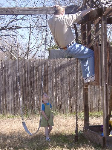 Uncle Craig is a good climber