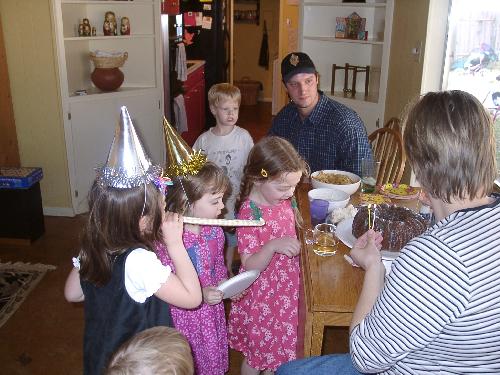 Lighting the candles