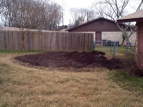 Stage 2 of the new garden - tilled once, with 3 yards of new soil added