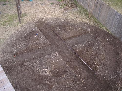 After another days work on the garden - from on the roof!