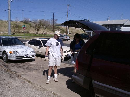 One of my co-workers (Dave), and the other co-workers' wife Joy.