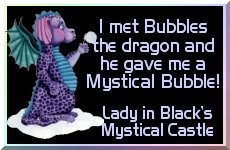 A dragon blowing bubbles