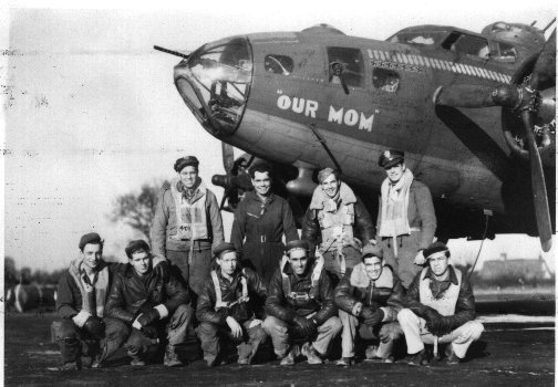 Photograph of B17 and crew